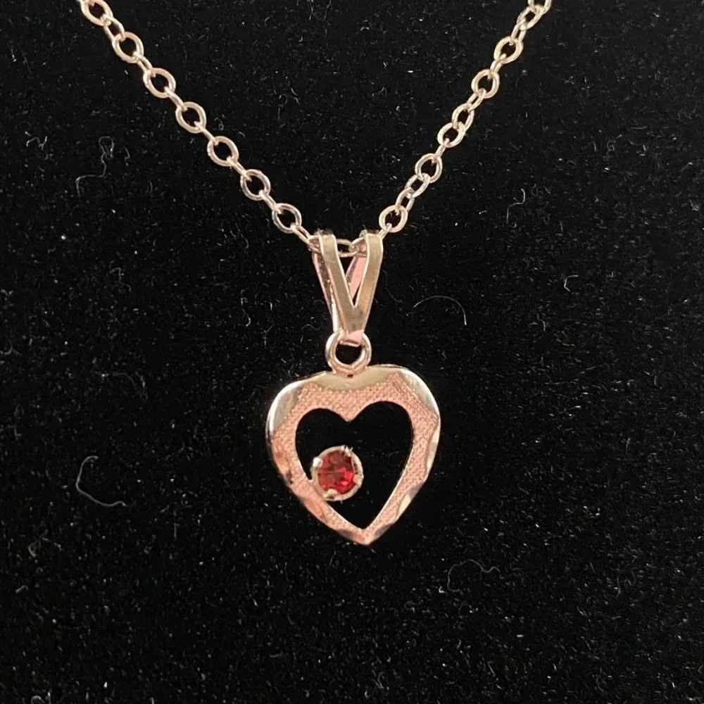 Tiny Heart Pendant on Silver 925 Necklace
